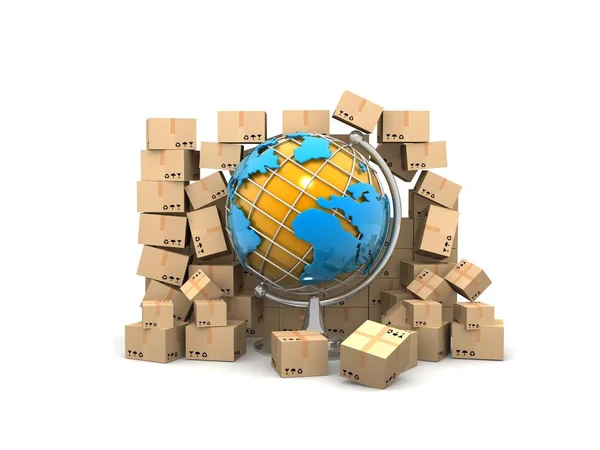 Cargo Shipping Can Used Business Personal Charitable Educational Design Projects — Stock Photo, Image