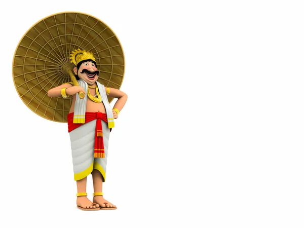 马哈巴里国王的传说是奥纳姆之后最受欢迎 最迷人的传说 奥纳姆每年都庆祝马哈巴里国王访问喀拉拉拉邦 — 图库照片