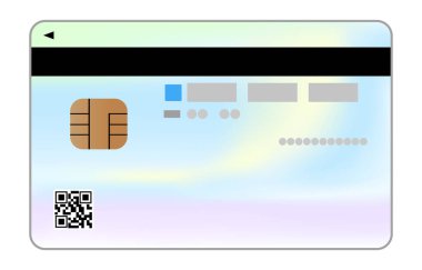 Illustration of the back side of my number card clipart