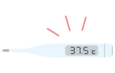37.5 derecelik bir termometrenin görüntüsü