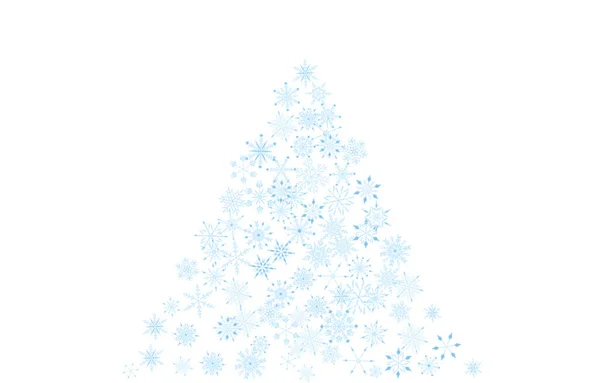 Illustration Sapin Noël Flocons Neige — Image vectorielle