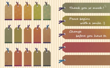 Grafiksel malzeme: Etiket ve yer imlerinin vektör illüstrasyonu se