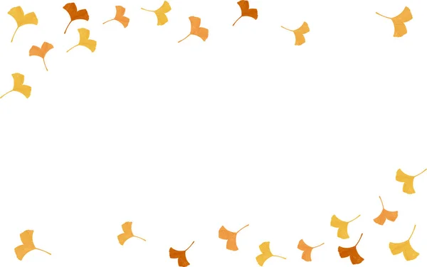 Őszi Levelek Vázlatos Illusztrációja Ginkg — Stock Vector