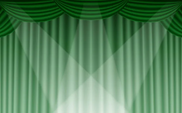 聚光灯下舞台窗帘的背景材料 — 图库矢量图片