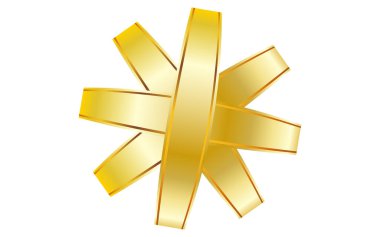 Altın desenli muhteşem bir kurdele.