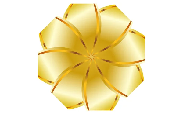 Superbe Décoration Ruban Avec Gradation Dorée — Image vectorielle