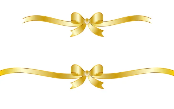金色のグラデーションの豪華なリボン装飾フレーム — ストックベクタ