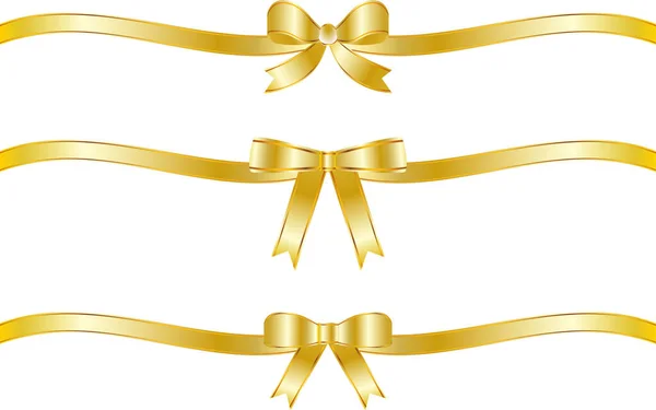 Gorgeous Ribbon Decoration Frame Golden Gradation — Stock Vector