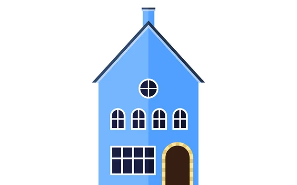 Ilustración Una Casa Colorida — Vector de stock