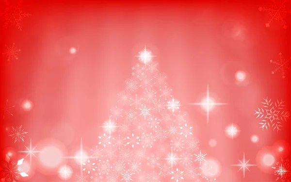 Espumante Árvore Natal Aurora Com Flocos Neve — Vetor de Stock