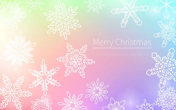 Carte Noël Parsemée Flocons Neige — Image vectorielle