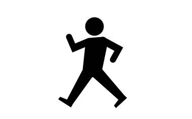 İşe yürüyerek gitmeyi öneren simge