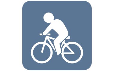 Bisikletle gidip gelmeyi öneren simge