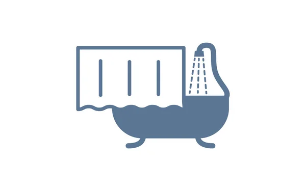 Einfache Icon Illustration Zum Duschen — Stockvektor