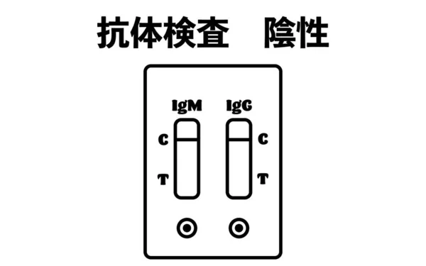 Negatif Antikor Testi Gösteren Illüstrasyon Çeviri — Stok Vektör