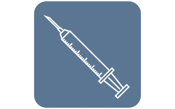 Illustratie Van Een Injectiespuit Voor Vaccinatie — Stockvector