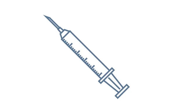 Illustration Syringe Used Vaccination — Stock Vector