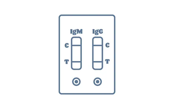 Ilustracja Wykazująca Dodatni Wynik Testu Obecność Przeciwciał — Wektor stockowy