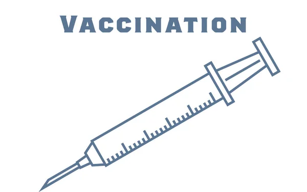 Ілюстрація Шприца Який Використовується Вакцинації — стоковий вектор
