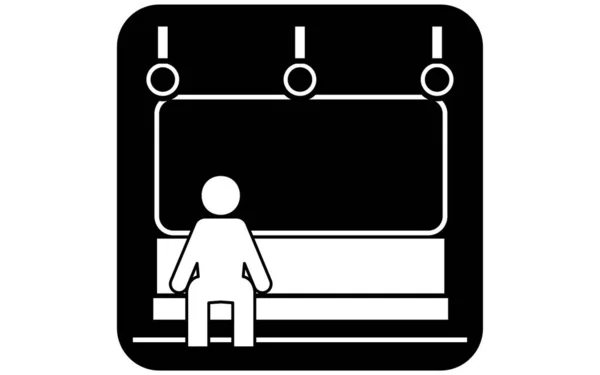 Icono Que Recomienda Evitar Congestión Viajar Tren — Archivo Imágenes Vectoriales