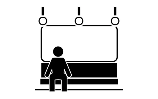 Ikone Die Empfiehlt Staus Bei Bahnreisen Vermeiden — Stockvektor