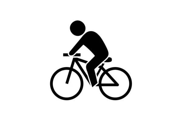 Ikone Die Das Pendeln Mit Dem Fahrrad Empfiehlt — Stockvektor