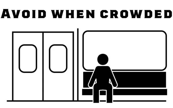 建议乘火车旅行时避免拥挤的建议 — 图库矢量图片
