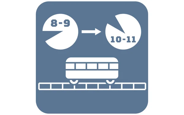 Icône Qui Recommande Temps Trajet — Image vectorielle