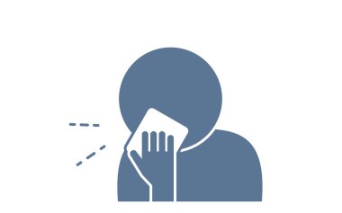 Ağızda mendille öksürük tasviri