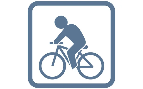 Ikon Som Rekommenderar Pendling Med Cykel — Stock vektor
