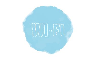 El yazısı basit simge illüstrasyonu: Wi-Fi