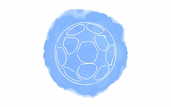 手書きのシンプルなアイコンイラスト サッカーボール — ストックベクタ