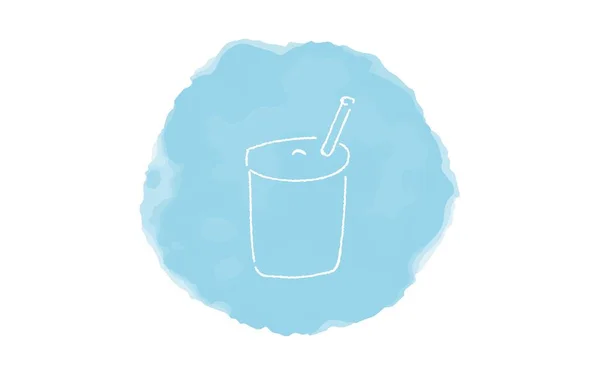 Handgeschriebene Einfache Symbolillustration Trinken — Stockvektor