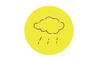 El yazısıyla basit simge çizimi: Yağmur yağışıweather forecast