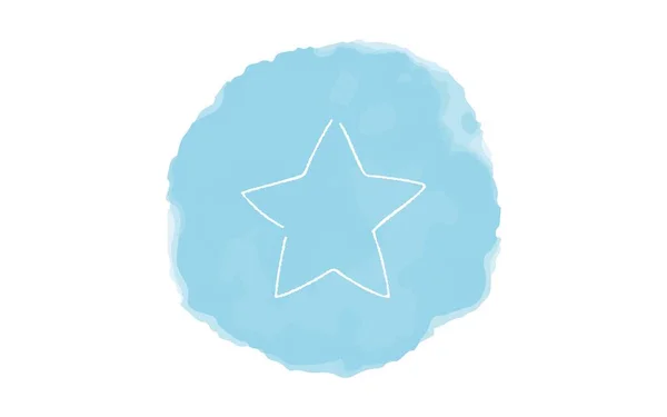 Illustration Icône Simple Manuscrite Star — Image vectorielle