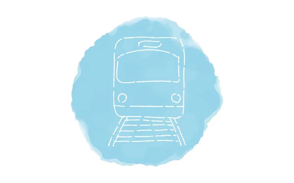 Ручна Проста Ілюстрація Піктограми Поїзд — стоковий вектор