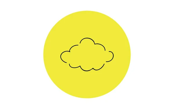 Χειρόγραφη Απλή Εικονογράφηση Εικονιδίων Σύννεφα — Διανυσματικό Αρχείο