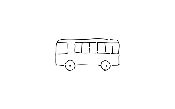 Analoge Handschrift Bus — Stockvektor