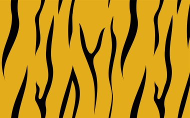 Hayvan Yazdırma Kalıbı: Kaplan Deseni Vektör İllüstrasyonu