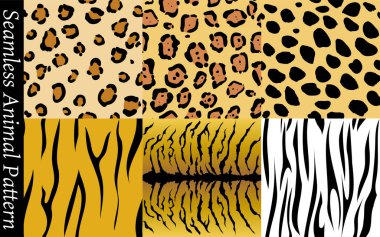 Kusursuz desen: leopar deseni, jaguar, çita, kaplan deseni, zebra deseni