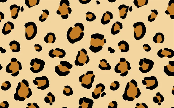 Padrão Impressão Animal Ilustração Vetorial Impressão Leopardo — Vetor de Stock