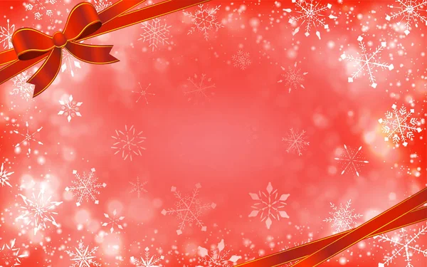 Hintergrundmaterial Der Schneeflocke Mit Band Weihnachtsbild — Stockvektor