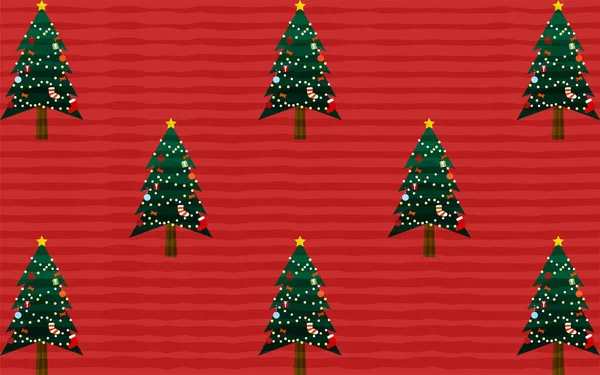 Ilustración Fondo Árboles Navidad — Vector de stock