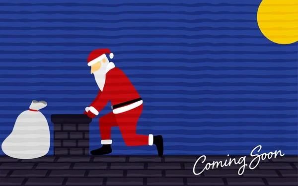 Papá Noel Que Vino Repartir Regalos — Vector de stock