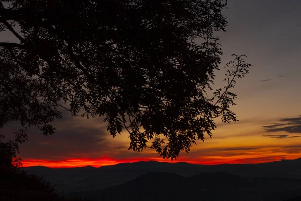 Sunset City Sunset Sky Beautiful Clouds — Stock Photo, Image