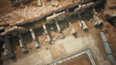 Korint Yunanistan 'daki Kuzey Pazarı Harabeleri