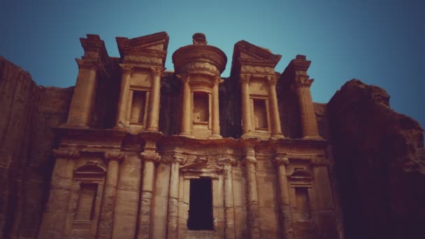 Ad Dayr Monasterio Petra una de las nuevas maravillas de Sewen del mundo — Vídeo de stock
