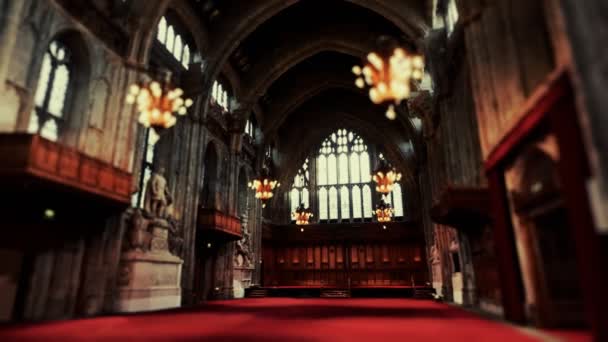 Londra 'daki Guildehall Büyük Salonu — Stok video