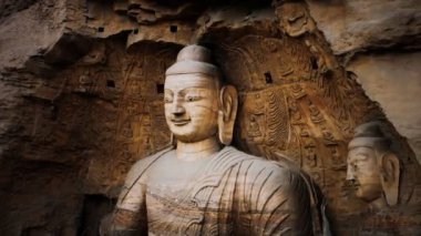 Yungang mağaralarının Buda Taşı oyması