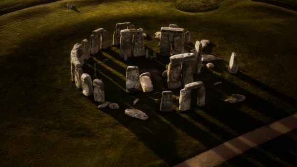 İngiltere 'deki tarihi anıt Stonehenge. — Stok video